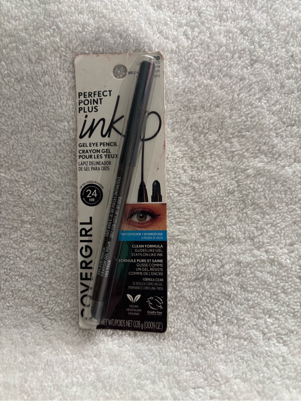 New cover girl perfect point plus ink gel eye Pencil shade 280 shimmering brown